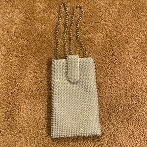 Glitter large cell phone size purse